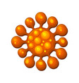 red virus icon on white background vector image
