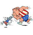 republicans and democrats donkey and elephant vector image vector image