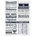 typography with elements of infographics and icons vector image vector image