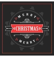 vintage christmas card vector image