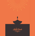 diwali lamp contrast concept design background vector image