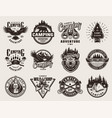 vintage outdoor adventure emblems vector image