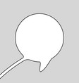 continuous line drawing round speech bubble vector image vector image
