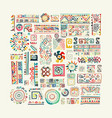 ethnic handmade ornament for your design vector image