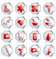 white glossy medical buttons vector image vector image
