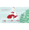 christmas greeting card vector image vector image