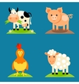 farm animals set vector image vector image