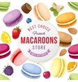 macaroons store emblem vector image