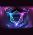 abstract neon color hexagonal shapes vector image