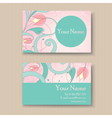 business card pink vector image vector image