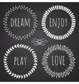 collection of floral frames cute hand drawn vector image vector image