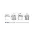 congratulations gift box perfect present prize vector image