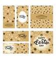 easter flaers set gold vector image