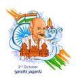 india background for 2nd october gandhi jayanti vector image
