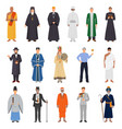 people world religions set vector image vector image