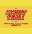 sport team font vector image vector image