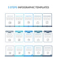 infographic templates with five steps vector image