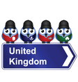 bird sign united kingdom vector image vector image