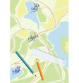 map of trip vector image