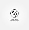 av minimal logo - simple business vector image vector image