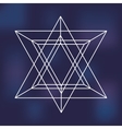 sacred geometry icon white shape design vector image
