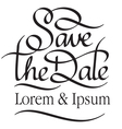 save the date hand lettering vector image vector image