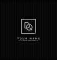 creative logo for initials dq in monogram style vector image vector image