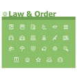 law and order icon set vector image