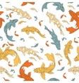 pattern with koi vector image vector image