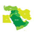 map of middle east or near in shades vector image