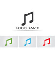 music note symbols logo and icons template vector image