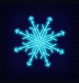 neon snowflake vector image