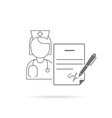 signing contract vector image