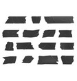 duct tape isolated black adhesive stripes vector image