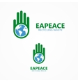 logo or icon combination of a hand vector image vector image
