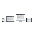 device icons set vector image vector image