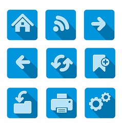 Web buttons with icons Royalty Free Vector Image