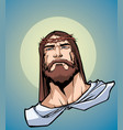 jesus portrait icon vector image vector image
