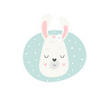 llama hand drawn face character vector image vector image