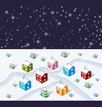christmas winter city vector image