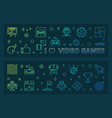 i love video games outline colorful banners vector image