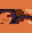 papercut layers 3d color texture background vector image vector image