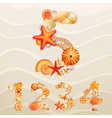 sea life font vector image vector image