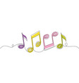 single one line drawing music note musical symbol vector image