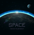 abstract realistic space sunset background vector image