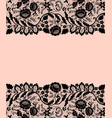 black lace borders vector image