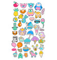 collection of children doodles vector image
