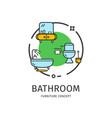 furniture thin line icon concept vector image vector image