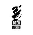 modern craft beer drink logo sign for bar vector image