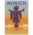 munich vintage poster vector image vector image